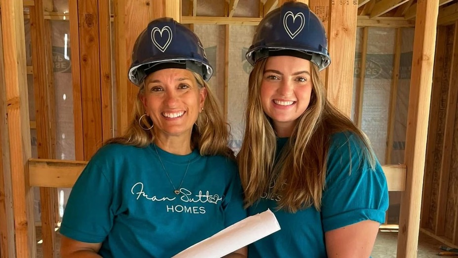 Fran Sutton and Elizabeth Reynolds on the job site